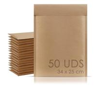 MAMAPAS 20 Sobres 25x34 con fuelle en la base de 6+8 cms, sobres kraft ecommerce con cierre adhesivo, sobre ropa, sobre envíos vinted, bolsas transporte