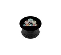 Mamá's Boy Retro Mamá De Niños Madre Hijo Maternidad Mamá Vida PopSockets PopGrip Adhesivo