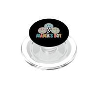 Mamá's Boy Retro Mamá De Niños Madre Hijo Maternidad Mamá Vida PopSockets PopGrip para MagSafe