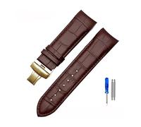 MAMA'S PEARL 22 Mm 23 Mm 24 Mm Correa De Reloj De Extremo Curvo De Cuero Genuino Apta For Correa De Reloj For Tissot 1853 Apto For COUTURIER T035627A T035407A T035439 Correa For Hombres(Brown-gold,23m