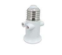 MAMA'S PEARL AC 100-240V E27 a E27 Conector de Cable de Enchufe Europeo de 2 Pines Adaptador de Bombilla LED for lámpara Soporte ABS Base Tornillo convertidor de Toma de Corriente de luz(1pcs)