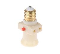 MAMA'S PEARL Adaptador De Bombilla LED ABS, 6A, 250V, E27, Soporte De Iluminación, Base, Conector, Accesorios, Tornillo, Conversión De Enchufe De Luz For Lámpara, 2 Uds.
