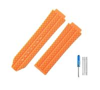 MAMA'S PEARL Ajuste Fit For Hublot Apto For Yubo Correa De Reloj Impermeable De Silicona Fusión Clásica Big Bang Goma For Hombres 26 * 19mm 24 * 17mm Accesorios(J01-Orange-No Buckle,26x19mm)