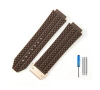 MAMA'S PEARL Ajuste Fit For Hublot Apto For Yubo Correa De Reloj Impermeable De Silicona Fusión Clásica Big Bang Goma For Hombres 26 * 19mm 24 * 17mm Accesorios(J01-Brown-Rose-Z2,26x19mm)