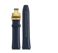 MAMA'S PEARL Ajuste for Casio AE1200 A158W/A168/f91w/AE-1200WHD/A158/A159/A169 Series Correa de cuero Vintage pulsera Retro 18mm(A-blue-golda a)