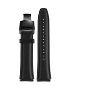 MAMA'S PEARL Ajuste for Casio AE1200 A158W/A168/f91w/AE-1200WHD/A158/A159/A169 Series Correa de cuero Vintage pulsera Retro 18mm(A-black-black a)