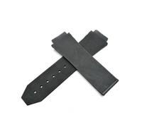 MAMA'S PEARL Ajuste For Hublot 25X19mm 21X15mm 19X13mm 23X15mm Correa De Reloj Apta For La Serie For Big Bang Correa De Reloj De Goma A Rayas Hombres Mujeres Banda Bulge Pulsera(Black,21X15X18)