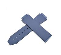 MAMA'S PEARL Ajuste For Hublot 25X19mm 21X15mm 19X13mm 23X15mm Correa De Reloj Apta For La Serie For Big Bang Correa De Reloj De Goma A Rayas Hombres Mujeres Banda Bulge Pulsera(Blue,21X15X18)