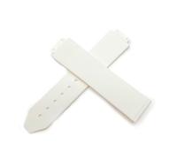 MAMA'S PEARL Ajuste For Hublot 25X19mm 21X15mm 19X13mm 23X15mm Correa De Reloj Apta For La Serie For Big Bang Correa De Reloj De Goma A Rayas Hombres Mujeres Banda Bulge Pulsera(White,25X19X22)