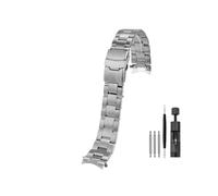 MAMA'S PEARL Ajuste for Seiko No. 5 SKX009/007 SKX175/SKX173 correa de reloj de Metal de acero inoxidable sólido 20mm 22mm accesorios de reloj pulsera de correa de reloj(Silver Three beads,22mm)