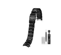 MAMA'S PEARL Ajuste for Seiko No. 5 SKX009/007 SKX175/SKX173 correa de reloj de Metal de acero inoxidable sólido 20mm 22mm accesorios de reloj pulsera de correa de reloj(Black Three beads,20mm)