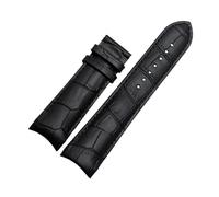 MAMA'S PEARL Ajuste For Tisot Couturier T035 Correa De Reloj Correa Con Hebilla De Acero Pulsera De Muñeca Extremo Curvo Negro Correa De Reloj De Cuero Genuino 22 Mm 23 Mm 24 Mm(No buckle black,22mm)