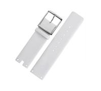 MAMA'S PEARL Bandas De Reloj Aptas For CK K94231 K9423101 Cuero Durable Ajuste Suave For Calvin Klein Correa De Reloj Pulsera For Hombres 22 Mm(White-silver)