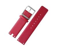 MAMA'S PEARL Bandas De Reloj Aptas For CK K94231 K9423101 Cuero Durable Ajuste Suave For Calvin Klein Correa De Reloj Pulsera For Hombres 22 Mm(Red-silver)