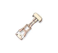 MAMA'S PEARL Cierre Desplegable De Acero Inoxidable Apto For Accesorios De Correa De Reloj De Cuero/goma Fit For Omega, Hebilla Plegable De 16mm, 18mm Y 20mm, Oro Rosa Y Plata Accesorios para relojes(