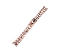 MAMA'S PEARL Correa De Acero De 20mm Con Hebilla Microajustable Apta For Pulsera Fit For Oyster For Submarino Log Nh35 Apta For Caja De Reloj Fit For SEIKO(Rose gold)