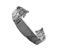 MAMA'S PEARL Correa De Acero Inoxidable De Metal Con Extremo Curvo Apta For Rolex For Pulsera For DATEJUST Accesorios De Banda De Reloj For Hombres 13 Mm 17 Mm 18 Mm 19 Mm 20 Mm 21 Mm(Silver 01,19mm)