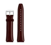 MAMA'S PEARL Correa de cuero for reloj Fit For Casio Retro, pequeño y cuadrado, A159W-N1, A158WA, A168, A159, AE1200, AQ230, 700, correa de reloj de negocios de 18mm(Brown-silver)