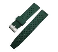 MAMA'S PEARL Correa de goma correa de muñeca de silicona deportiva suave for hombre, correa de reloj de repuesto impermeable for buceo apta for Seiko Water Ghost 20mm 22mm(Green,22mm)