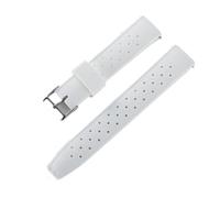 MAMA'S PEARL Correa de goma correa de muñeca de silicona deportiva suave for hombre, correa de reloj de repuesto impermeable for buceo apta for Seiko Water Ghost 20mm 22mm(White,20mm)