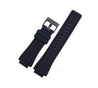 MAMA'S PEARL Correa De Goma De Silicona For Reloj ECB-10YD Apta For Reloj Fit For Casio, Repuesto Ediice For Hombre, Correa De Reloj Impermeable For Deportes Al Aire Libre(Black line-black)