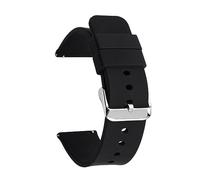MAMA'S PEARL Correa de goma for reloj, resistente al agua, genérica, 14, 16, 18mm, 20mm, 22mm, 24mm, hebilla negra, compatible con For SAmsung, compatible con For Huawei Sport Watch(Black 01,14mm)