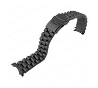 MAMA'S PEARL Correa De Metal De Acero De Buceo De 22 Mm Apta For Reloj For Casio MDV-106 MDV-107 Pulsera Deportiva For Hombre Correa De Reloj De Acero Inoxidable Pulsera De Repuesto(B Style-Black)