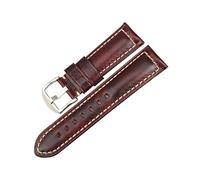 MAMA'S PEARL Correa De Reloj Accesorios For Relojes Correa De Reloj De Cuero Rojo Apta For Panerai Apto For SEIKO Apto For Pulsera De Reloj Inteligente Fit for TISSOT Correa De Reloj Vintage(Red S,23m
