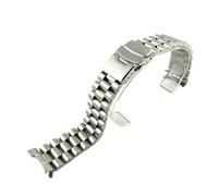 MAMA'S PEARL Correa de reloj apta for Seiko SKX009 316L, correa de reloj de acero inoxidable sólida 18/19/20/21/22/23/24mm, bandas de repuesto(03 no logo-01,20mm)