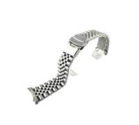 MAMA'S PEARL Correa de reloj apta for Seiko SKX009 316L, correa de reloj de acero inoxidable sólida 18/19/20/21/22/23/24mm, bandas de repuesto(02 no logo,19mm)