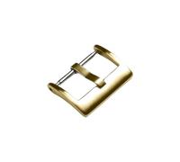 MAMA'S PEARL Correa de reloj con hebilla de Metal, correa de 16, 18, 20, 22 y 24mm, botón cuadrado sólido, cierre pulido mate de acero inoxidable, plata, negro, oro rosa Accesorios para relojes(Matte