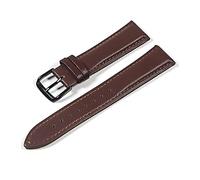 MAMA'S PEARL Correa de reloj Correas de reloj de cuero genuino 20 mm 22 Correa de reloj Hebilla de acero(Brown black,24mm)