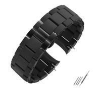 MAMA'S PEARL Correa de reloj de acero en silicona for relojes AR5890 AR5889 AR5858 AR5920 AR5868 AR8023, correas de 23mm for hombre y mujer de 20mm(Black black,23mm for men)