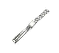 MAMA'S PEARL Correa de reloj de acero inoxidable 316 sólida de 10mm, 12mm, 14mm y 16mm, pulsera de Metal for mujer(Silver,14mm)