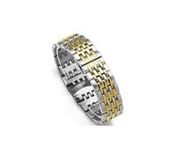 MAMA'S PEARL Correa De Reloj De Acero Inoxidable Apta For Citizen 8200nh 8330 8240 8290, Pulsera Con Extremo Curvado, Cadena De Reloj De 22mm(SILVER ADD GOLD)