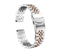 MAMA'S PEARL Correa De Reloj De Acero Inoxidable Apta For Diesel Friday, Correa De Reloj De 24mm, 26mm, 28mm Y 30mm, Correa De Acero De Moda De Metal Sólido De 18/19/20/21/22mm(Middle rose gold,23mm)