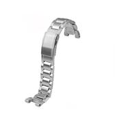 MAMA'S PEARL Correa De Reloj De Acero Inoxidable, Cadena De Reloj De Metal Apta For Casio G-SHOCK GST-210 GST-W300 GST-400G GST-B100/S100D/S110D/W110(Silver)