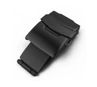 MAMA'S PEARL Correa de reloj de acero inoxidable, hebilla plegable de 16mm, 18mm, 20mm y 22mm, Accesorios de reparación de relojes de oro negro y plata de doble presión Accesorios para relojes(Black,2