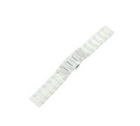 MAMA'S PEARL Correa De Reloj De Cerámica Negra Correa De Pulsera De Cadena Ajustable Ajuste For Samsung Fit For Accesorios De Reloj Fit For Galaxy Correas De Reloj Deportivas Hombre(White,20mm)