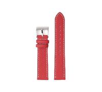 MAMA'S PEARL Correa de reloj de cuero 18mm 20mm 22mm correa de reloj apta for Blancpain X s-watch accesorios de correa de pulsera de liberación rápida(Red white line 1,20mm)