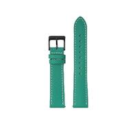 MAMA'S PEARL Correa de reloj de cuero 18mm 20mm 22mm correa de reloj apta for Blancpain X s-watch accesorios de correa de pulsera de liberación rápida(Green white line 2,20mm)