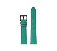 MAMA'S PEARL Correa de reloj de cuero 18mm 20mm 22mm correa de reloj apta for Blancpain X s-watch accesorios de correa de pulsera de liberación rápida(Green green line 2,20mm)