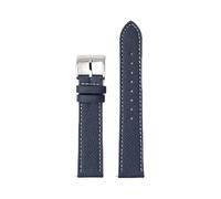 MAMA'S PEARL Correa de reloj de cuero 18mm 20mm 22mm correa de reloj apta for Blancpain X s-watch accesorios de correa de pulsera de liberación rápida(Blue white line 1,22mm)