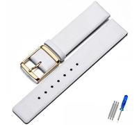 MAMA'S PEARL Correa De Reloj De Cuero Compatible Con CK K2G211K2G231K2Y211K2Y231, Con Hebilla De Cadena For Hombre Y Mujer, De 16 Mm, 18 Mm, 20 Mm Y 22 Mm.(White Black,20mm)