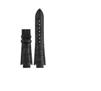 MAMA'S PEARL Correa De Reloj De Cuero De 24 X 14 Mm For 1853 Fit For Tissot T60 Correa For Cinturón Serie L875/975K Pulsera Extremo Convexo Accesorios For Correa De Reloj(Black no buckle)