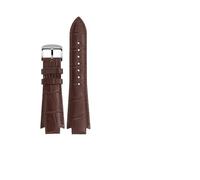 MAMA'S PEARL Correa De Reloj De Cuero De 24 X 14 Mm For 1853 Fit For Tissot T60 Correa For Cinturón Serie L875/975K Pulsera Extremo Convexo Accesorios For Correa De Reloj(Brown silver pin)
