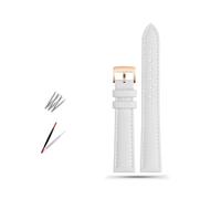 MAMA'S PEARL Correa De Reloj De Cuero For Armani Fit For Timex Fit For DW Fit For Fossil Fit For Casio Watch Correa Pulsera De Mujer 10 12 Mm 14 Mm 16 Mm 18 Mm(White-rose gold,12mm)