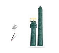 MAMA'S PEARL Correa De Reloj De Cuero For Armani Fit For Timex Fit For DW Fit For Fossil Fit For Casio Watch Correa Pulsera De Mujer 10 12 Mm 14 Mm 16 Mm 18 Mm(Green-gold,14mm)