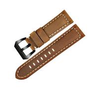 MAMA'S PEARL Correa De Reloj De Cuero For Hombre, Correa De Reloj De Trigo De 22mm, 24mm Y 26mm, Apta For Panerai(Brown B,26mm)