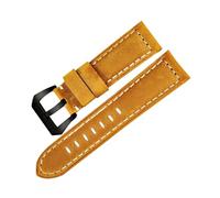 MAMA'S PEARL Correa De Reloj De Cuero For Hombre, Correa De Reloj De Trigo De 22mm, 24mm Y 26mm, Apta For Panerai(Wheat B,26mm)